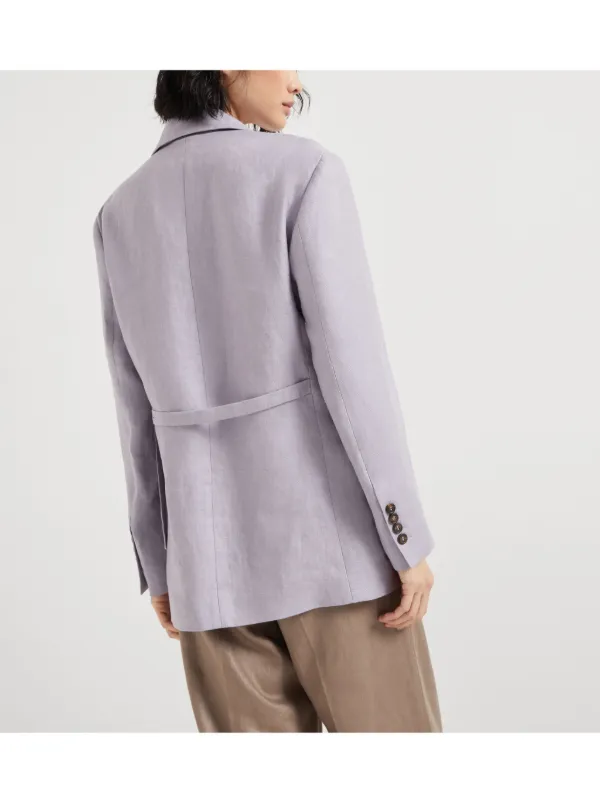Brunello Cucinelli Gabardine Blazer | Purple | FARFETCH