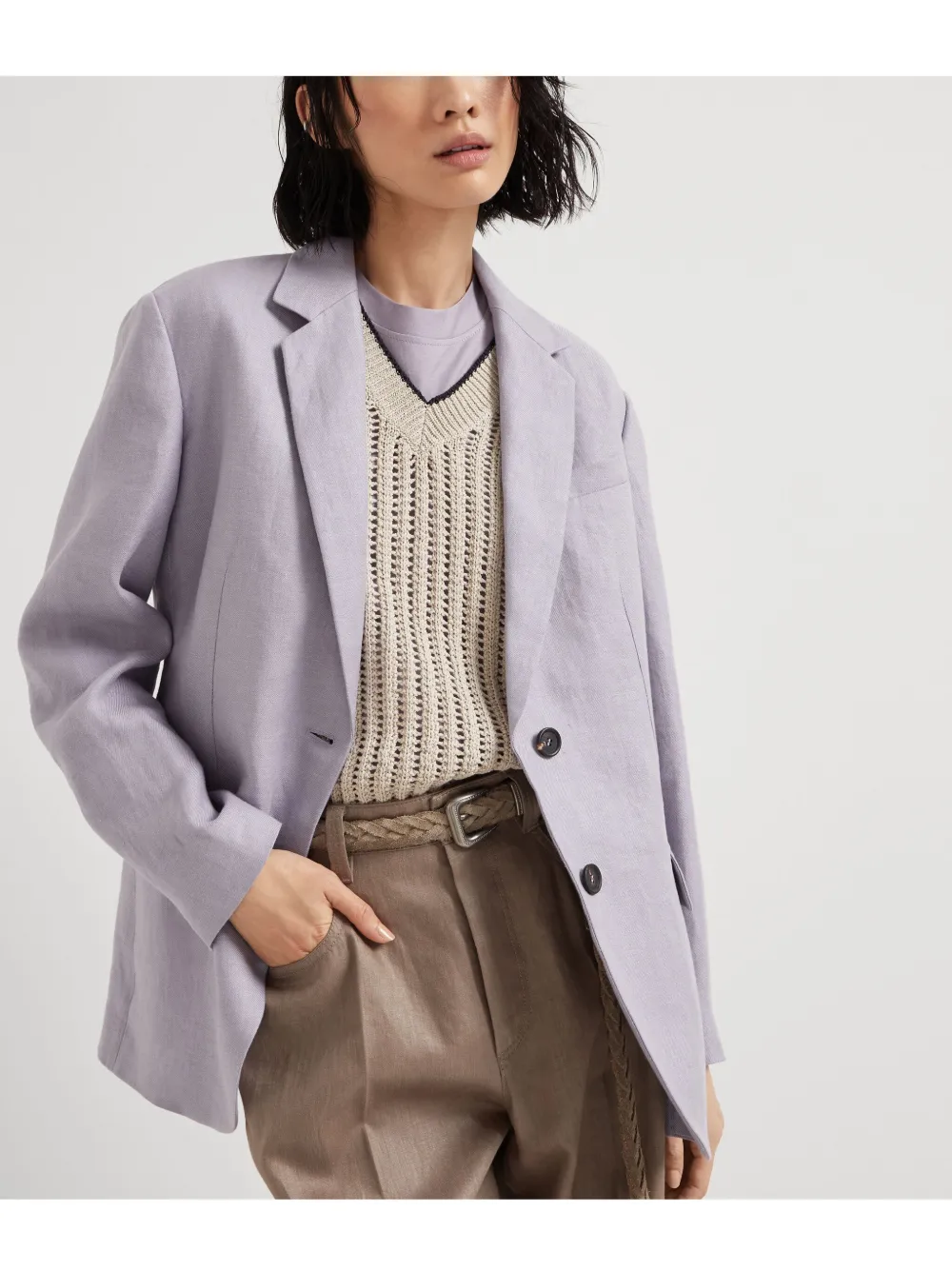 アウターその他 BRUNELLO CUCINELLI Woman Blazer Blue MG5227391 C4227 NWT$4495 Brunello Cucinelli Women Double Breasted Blazer