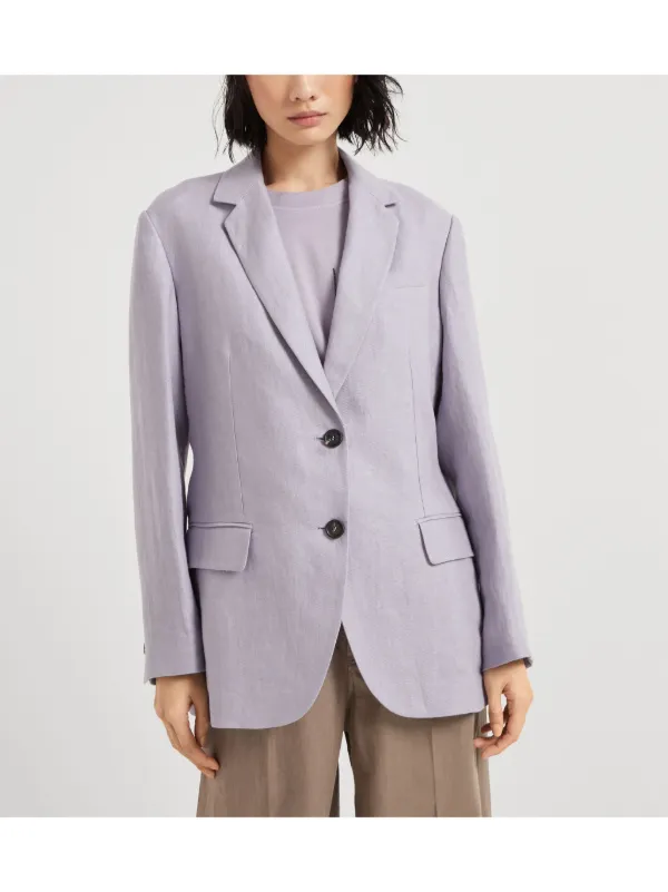 アウターその他 BRUNELLO CUCINELLI Woman Blazer Blue MG5227391 C4227 Brunello Cucinelli Gabardine Blazer | Blue | FARFETCH