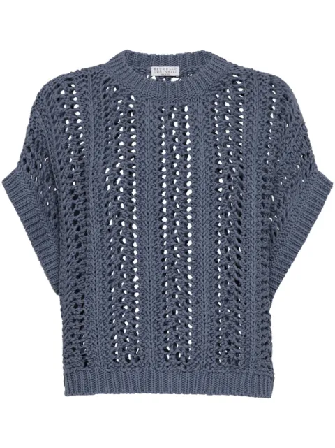Brunello Cucinelli open-knit top