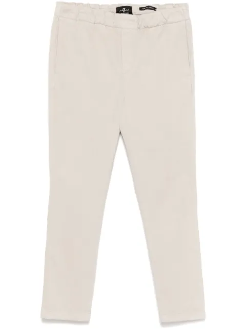 7 For All Mankind twill tapered-leg chinos