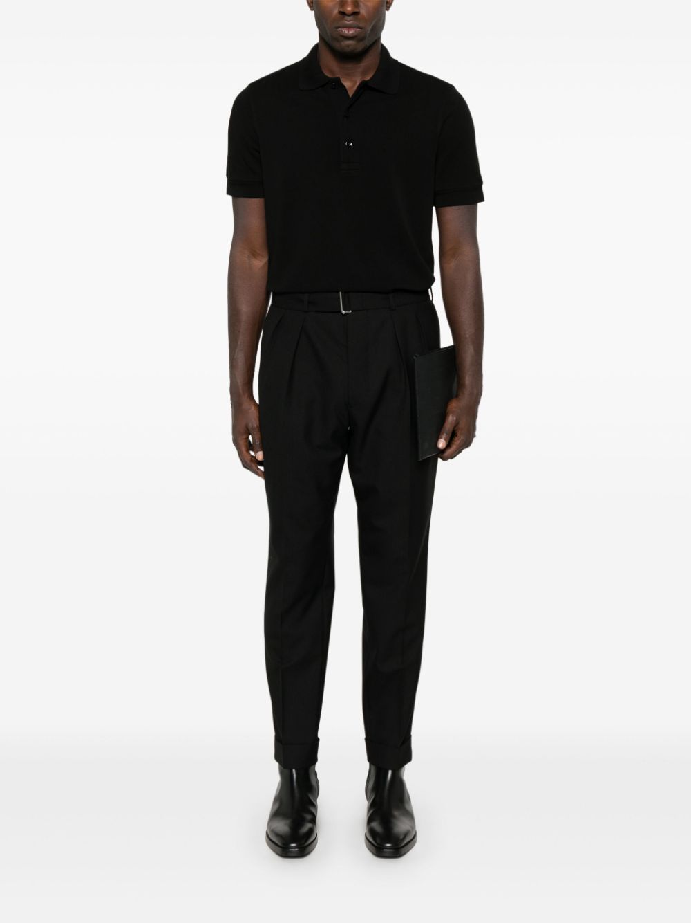 TOM FORD Piqué poloshirt - Zwart