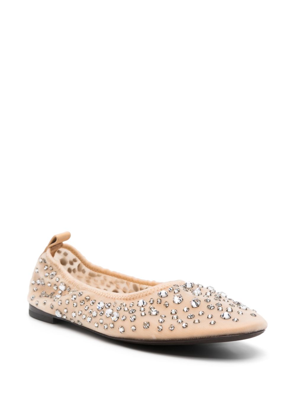 Tory Burch Ballerina's met kristallen Beige