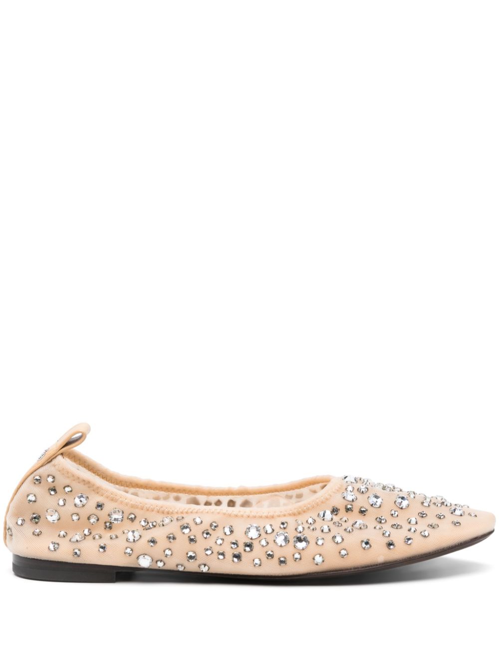 Tory Burch crystal ballet flats Neutrals