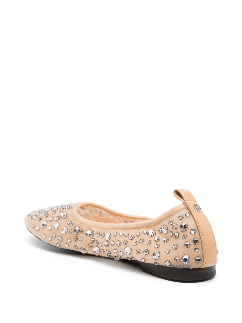 Tory Burch Ballerina's met kristallen Beige