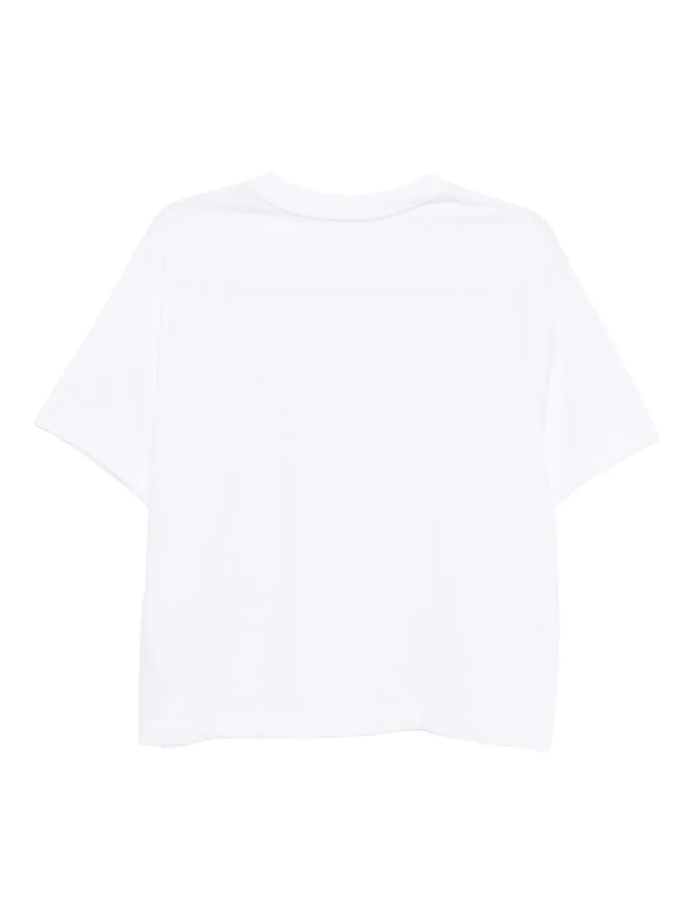 Lacoste Oversized gedrapeerd T-shirt Wit