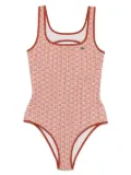 Lacoste printed one-piece - Brown