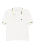 Lacoste Cropped 3D Seamless Stretch polo shirt - White