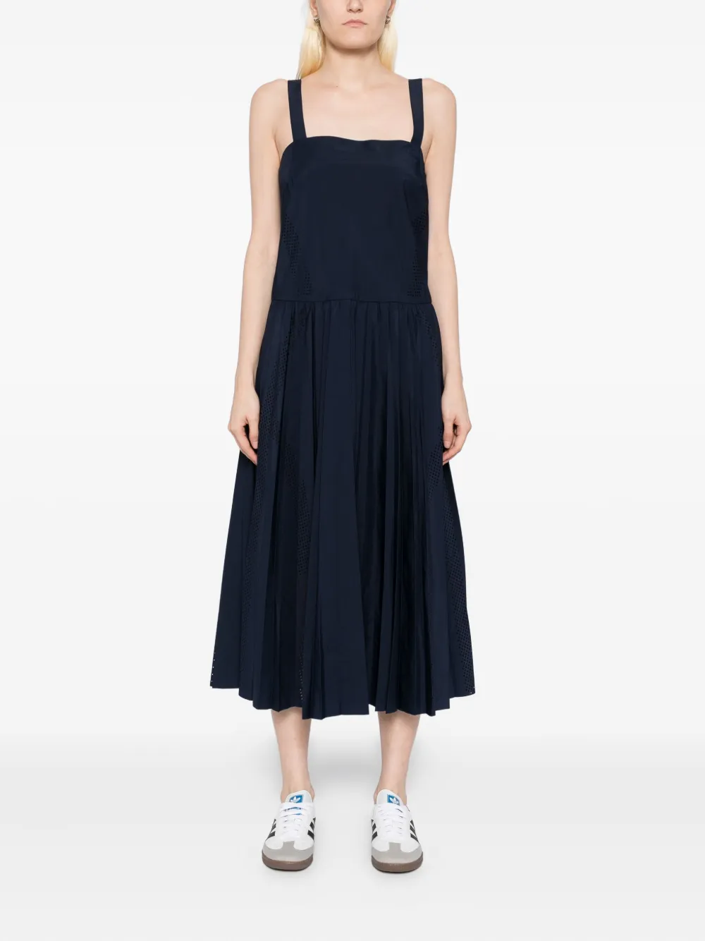Lacoste Geplooide jurk Blauw