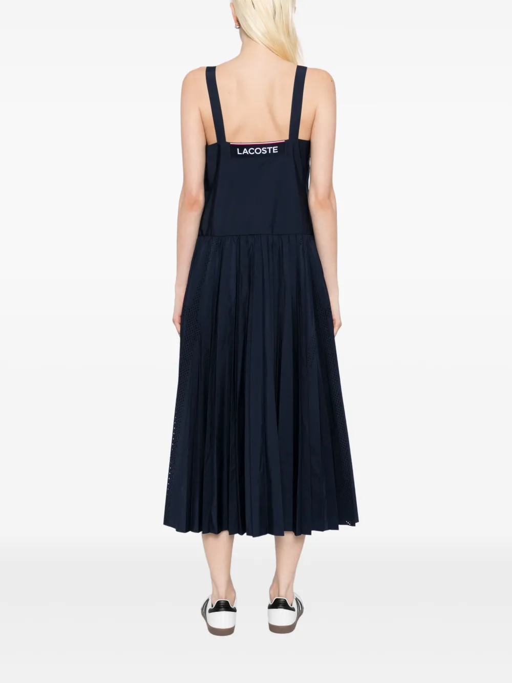 Lacoste Geplooide jurk Blauw