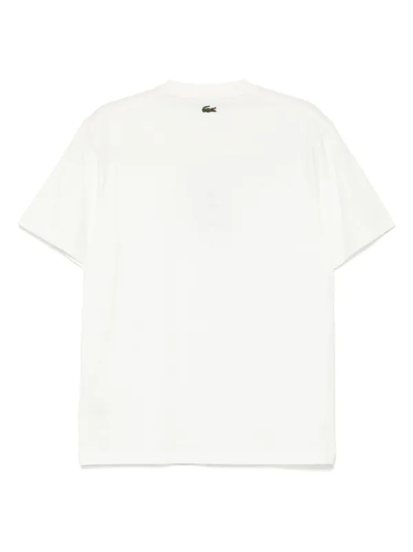 Lacoste★Signature Printed Crew Neck Tee 半袖Tシャツ Lacoste signature-print T-shirt | White | FARFETCH
