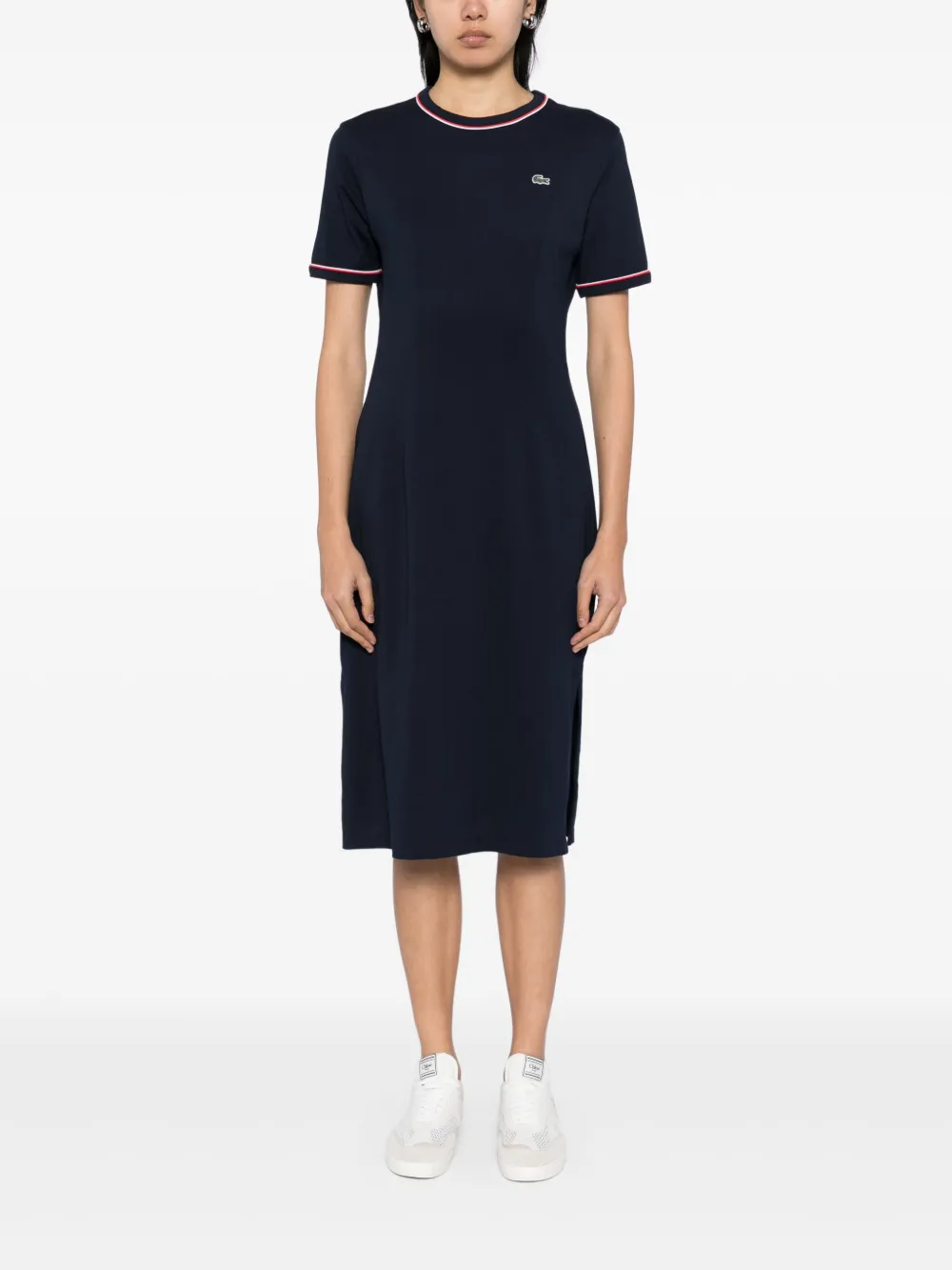Lacoste Katoenen midi-jurk - Blauw