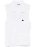 Lacoste Sleeveless Stretch Knit Tennis polo shirt - White