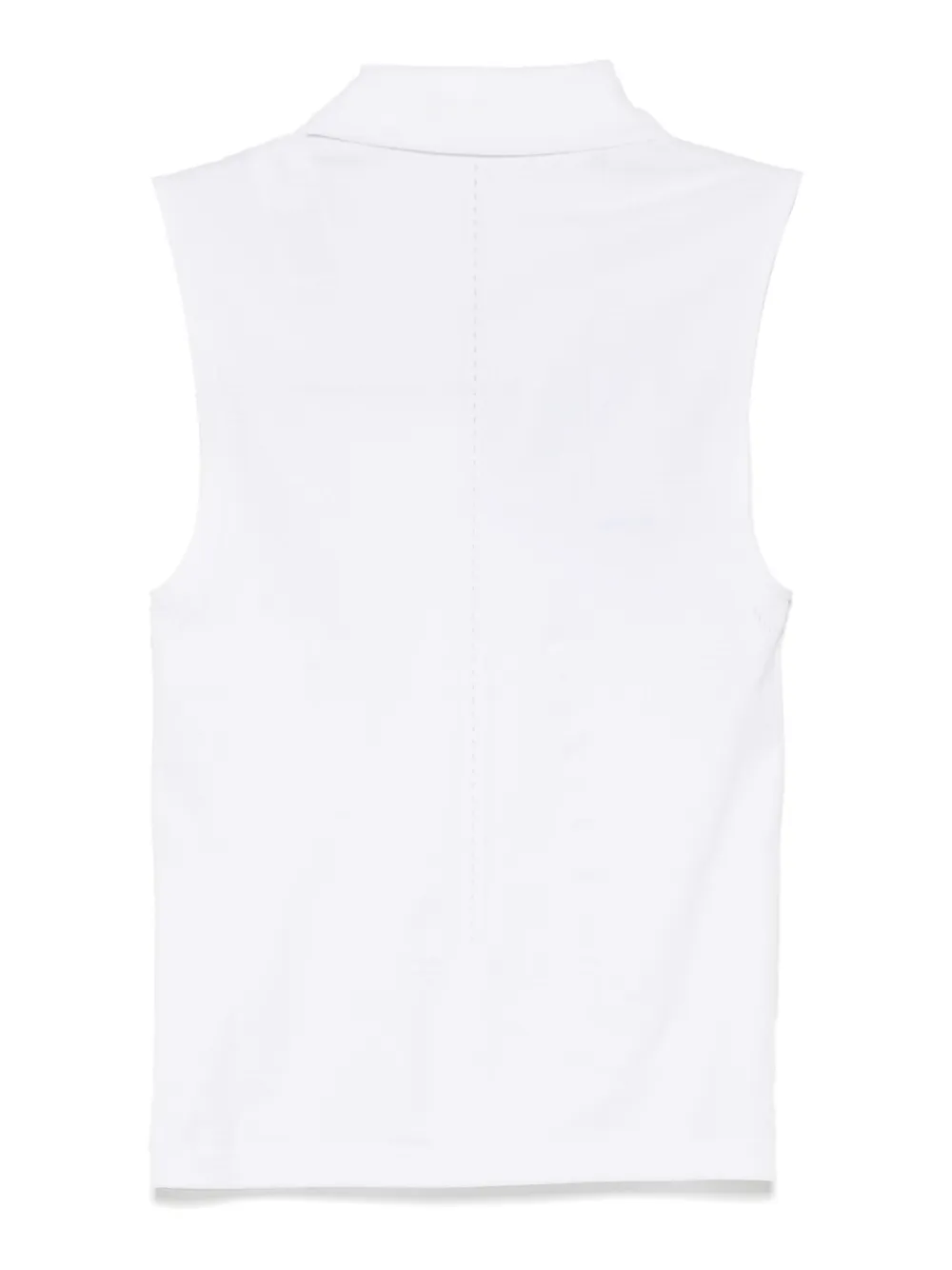 Lacoste Mouwloos gebreid tennis poloshirt - Wit