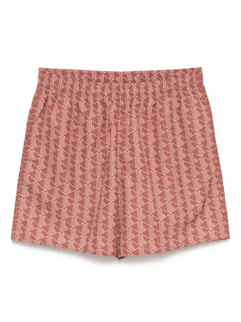 Lacoste short de bain mi-long à motif monogrammé