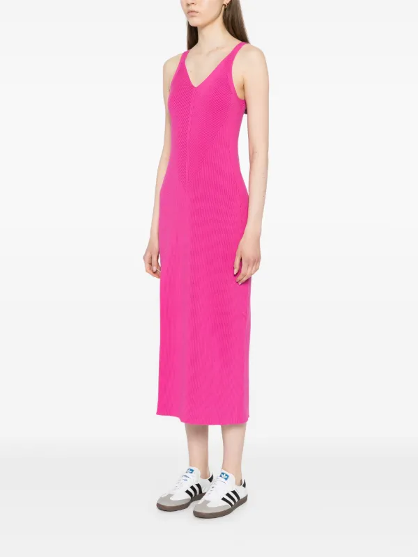 open lace back dress Fitted Tube Knit Dress with Side Slit – Akris Inc main image 0