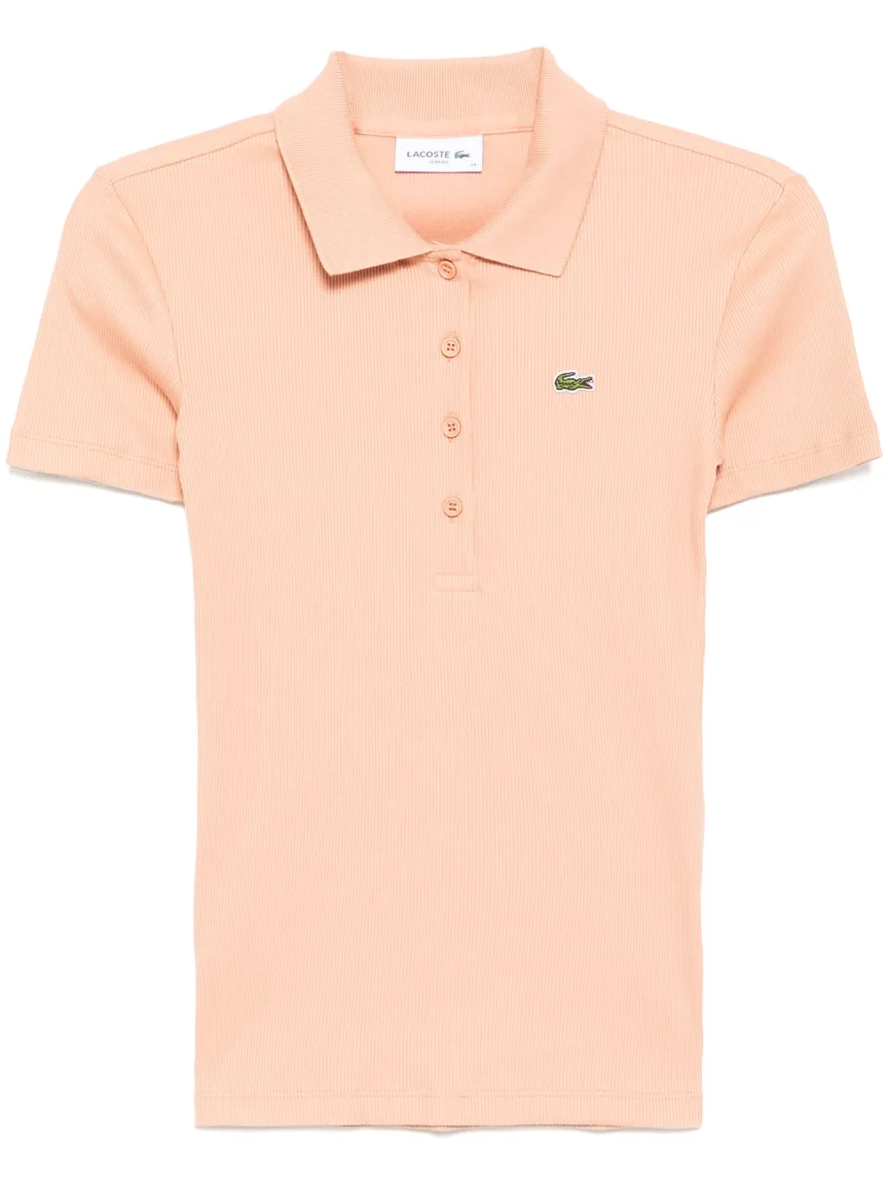 Lacoste Geribbelde polotop Beige