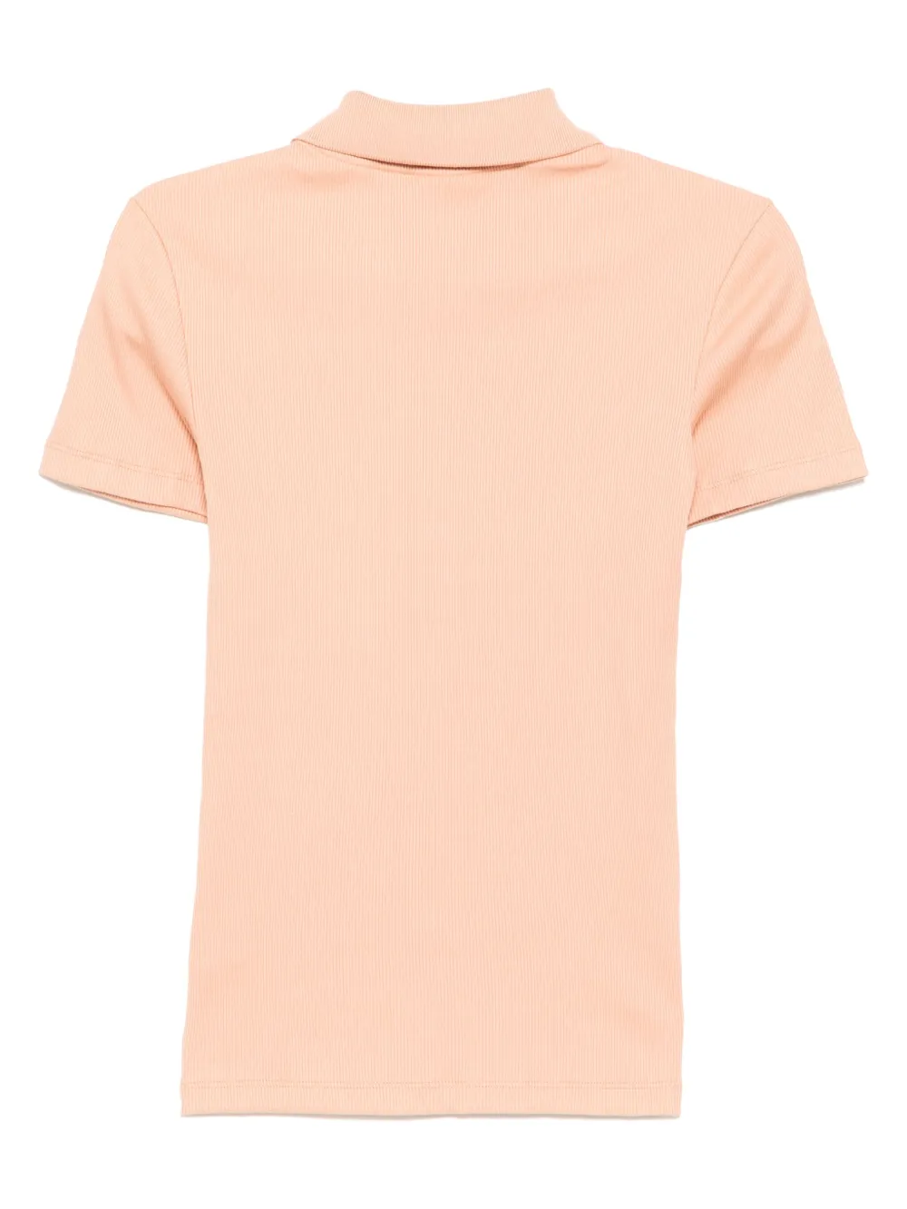 Lacoste Geribbelde polotop - Beige