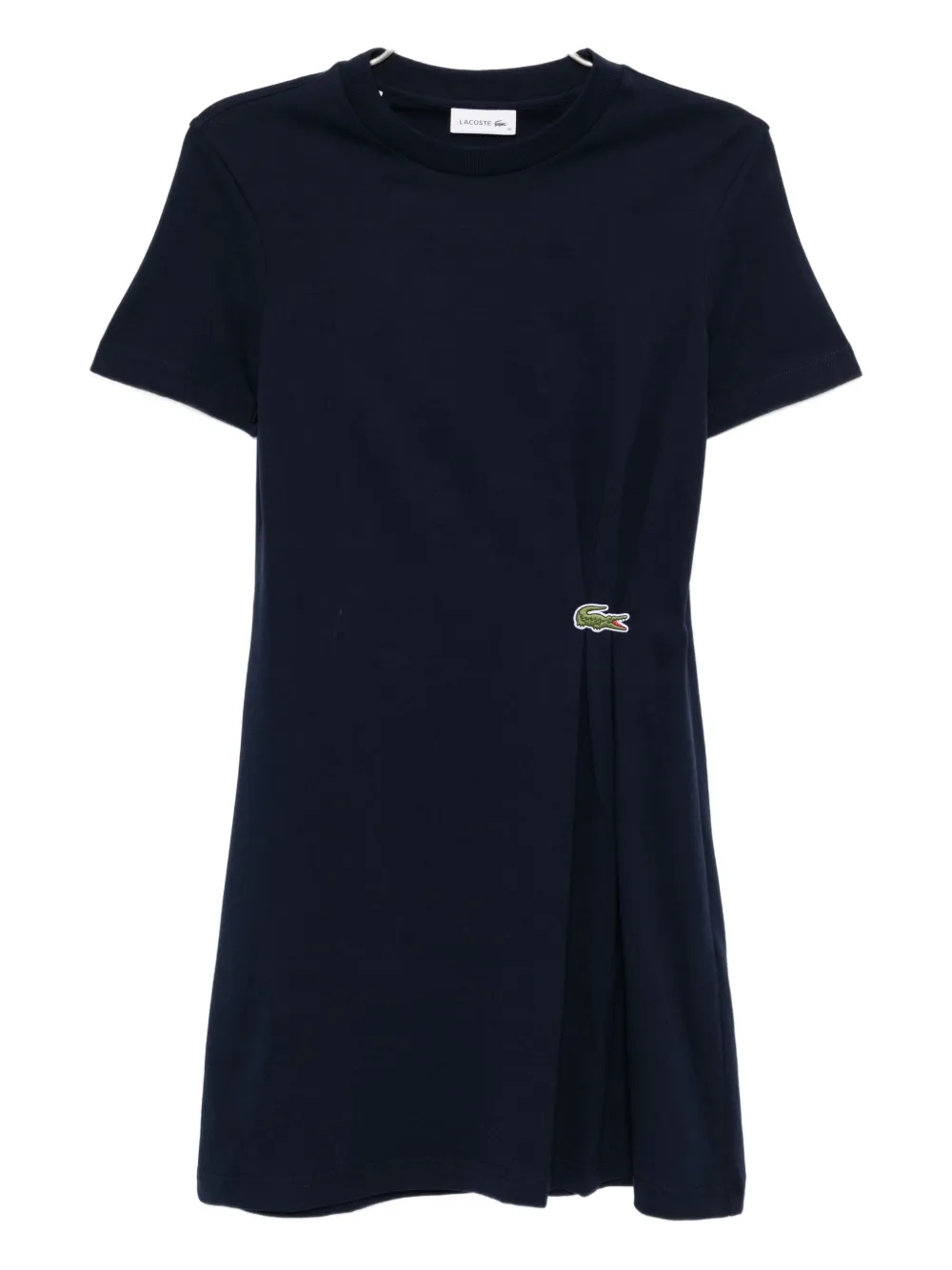 Lacoste Draped Dress In Black