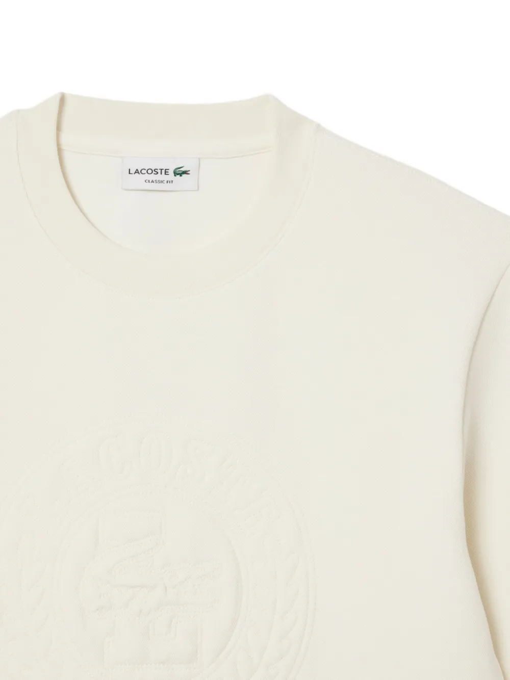 Lacoste Logo-debossed Sweatshirt In Neutral
