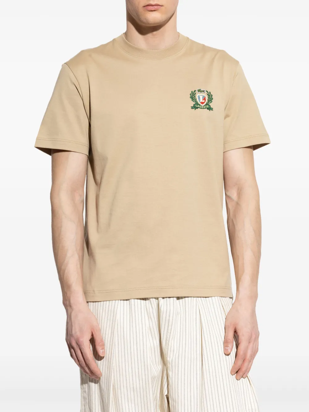 Lacoste Katoenen T-shirt Beige