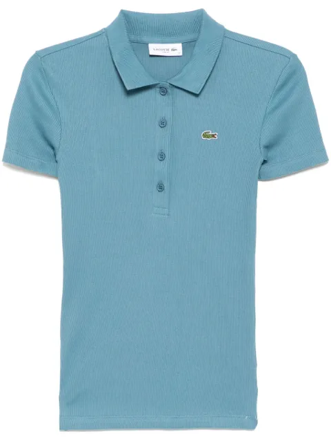 Lacoste ribbed polo top