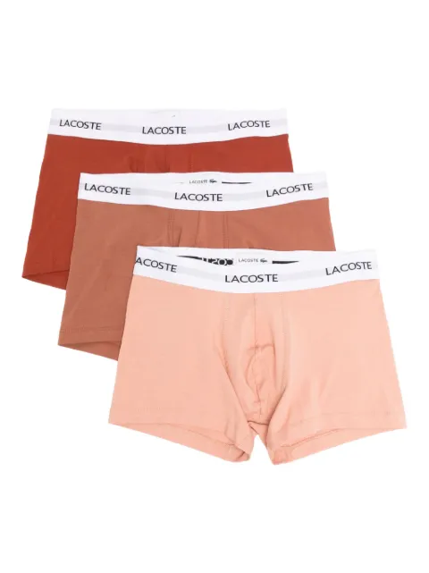 Lacoste set de tres bóxeres de algodón stretch
