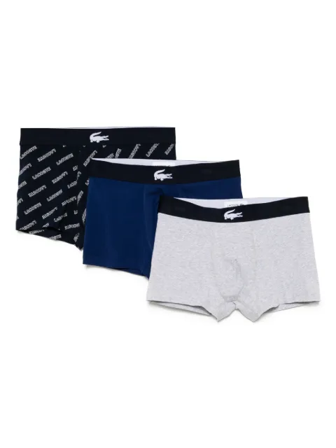Lacoste pack de tres bóxeres con logo en la pretina