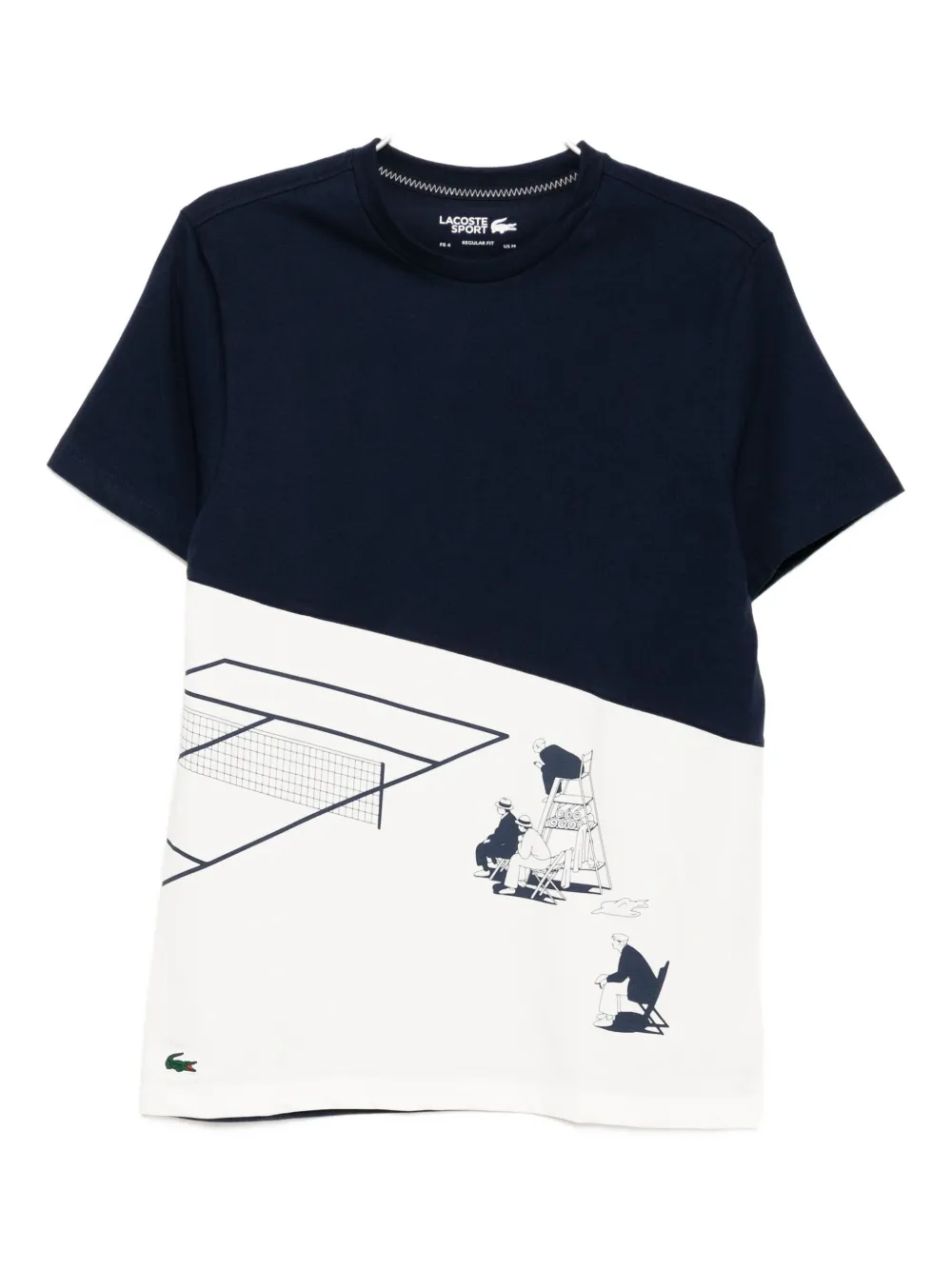 Lacoste tennis heritage graphic T-shirt | Blue | Image 1