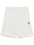 Lacoste printed cotton fleece shorts - White