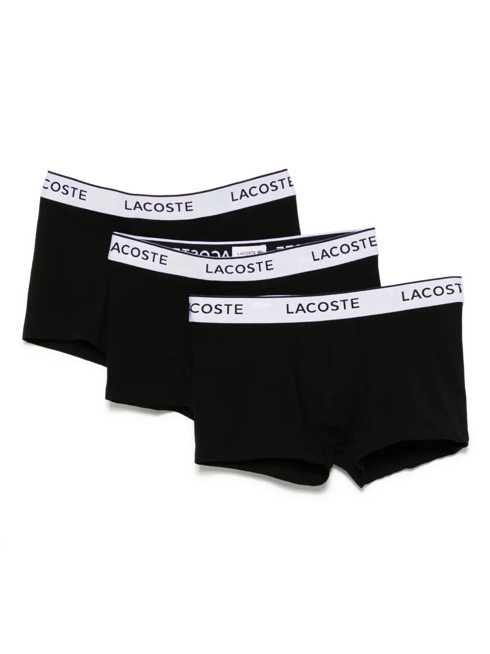 Lacoste Drie stretch boxershorts Zwart