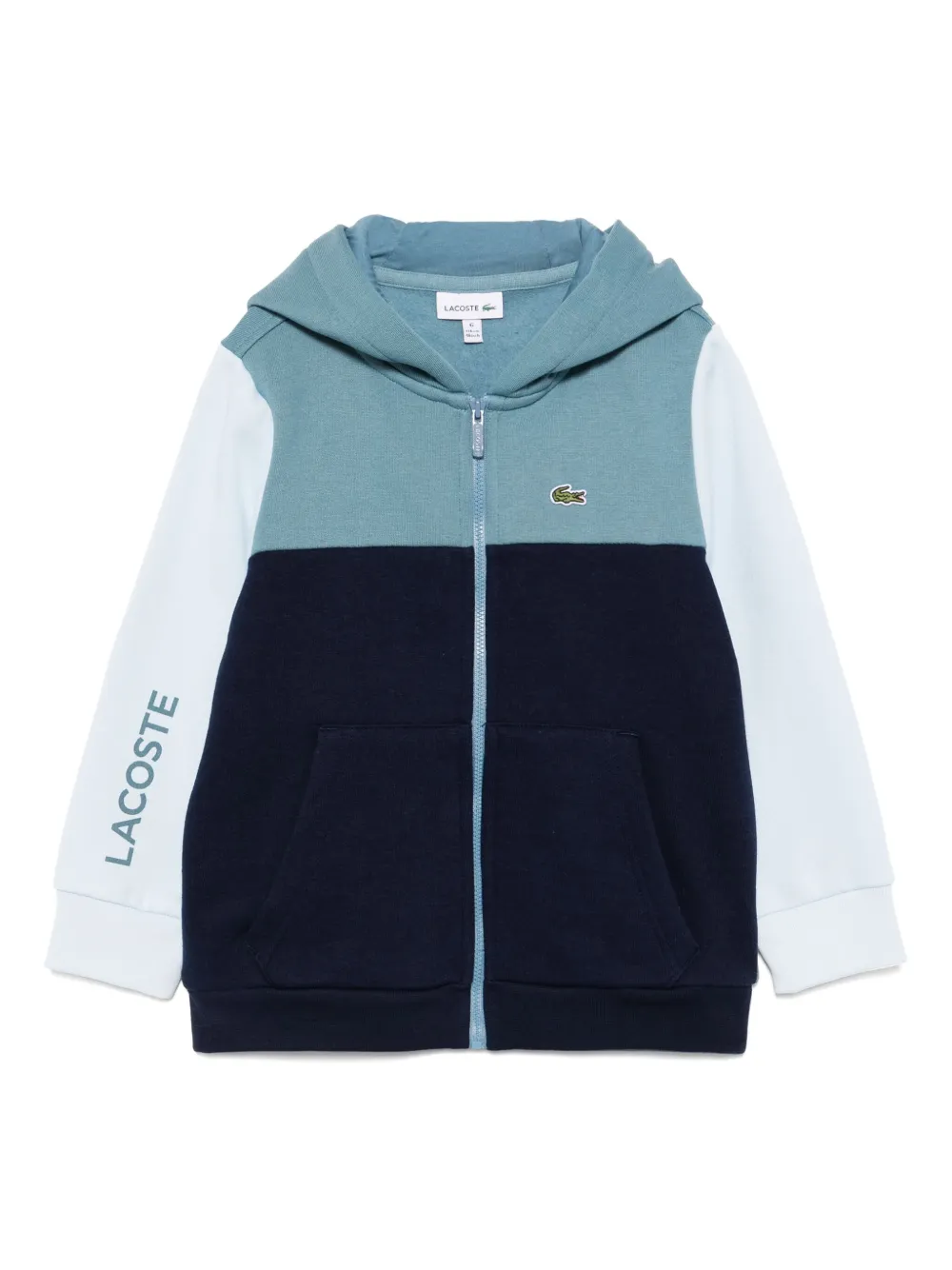 Lacoste Hoodie met colourblocking Blauw