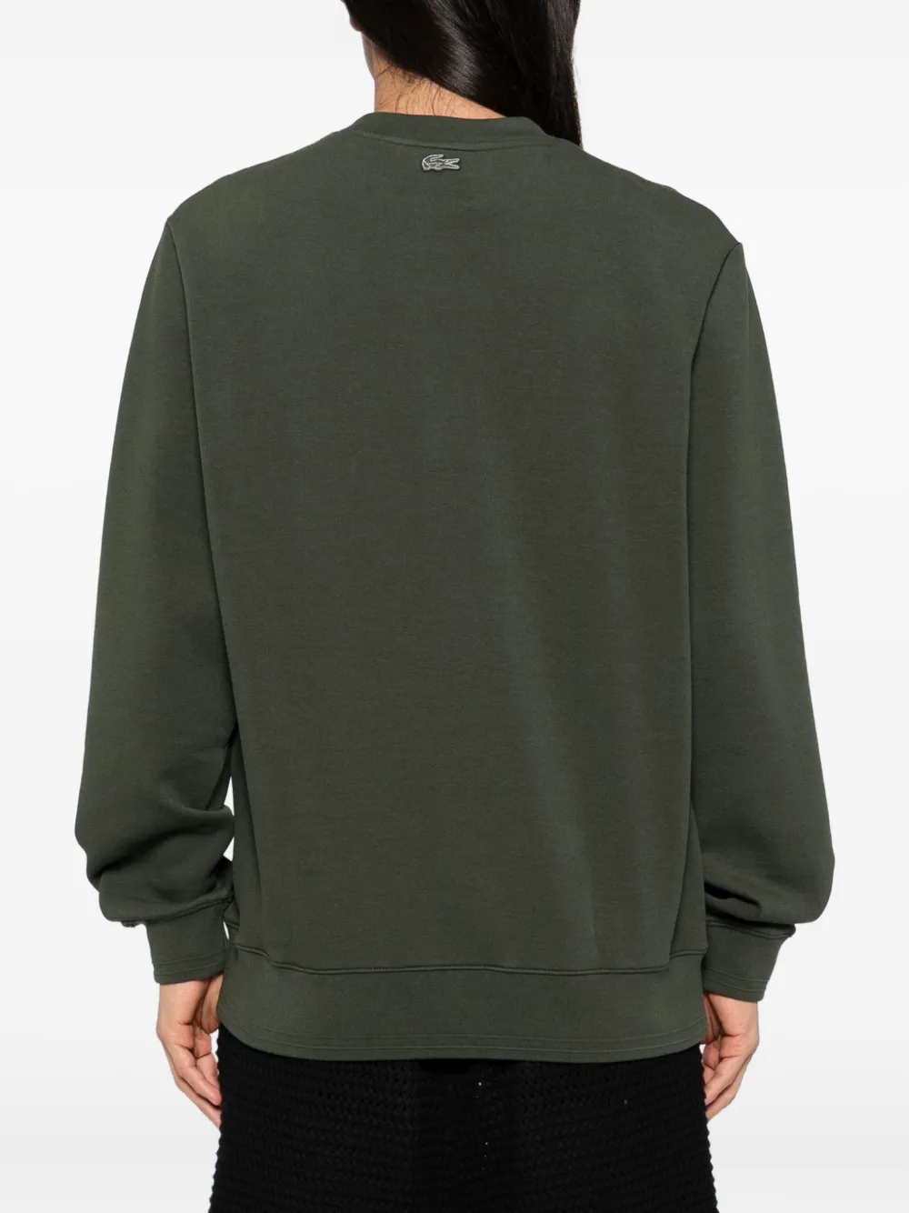 Lacoste Sweater met logo-reliëf Groen