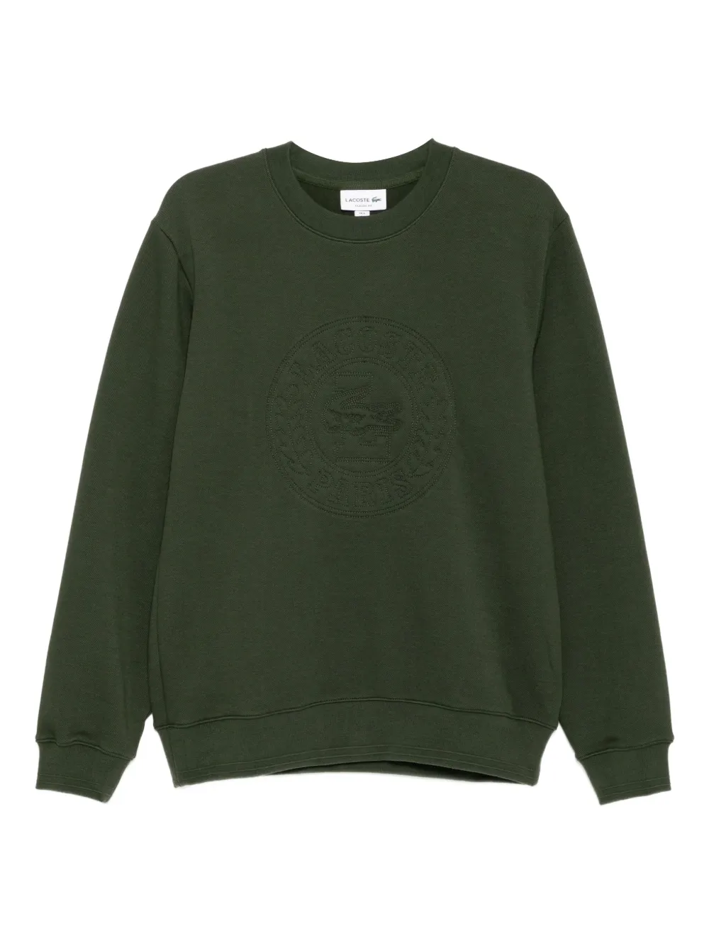Lacoste Sweater met logo-reliëf Groen