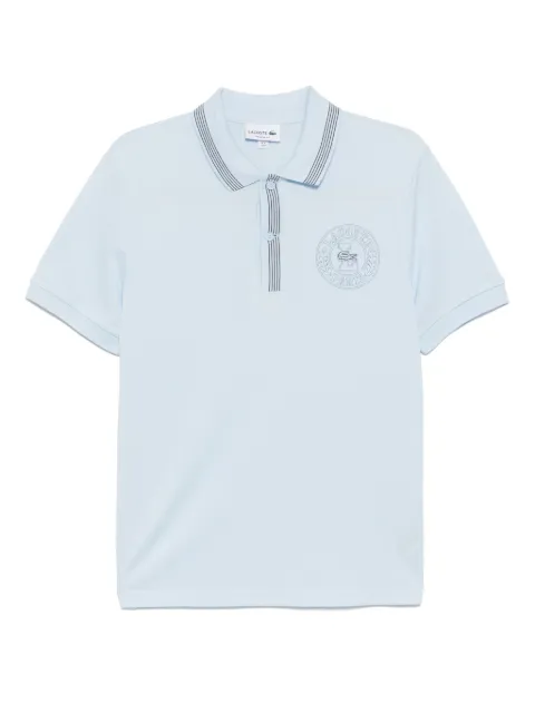 Lacoste badge print polo shirt