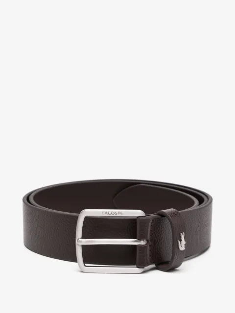 Lacoste grained leather belt