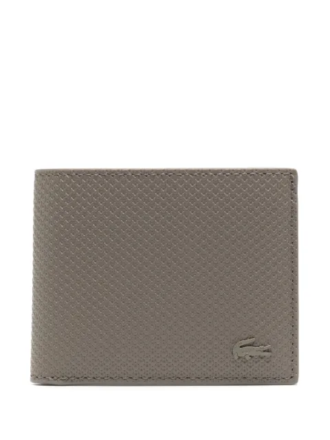 Lacoste small piqué leather bi-fold wallet