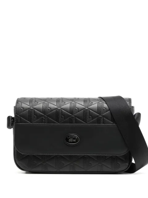Lacoste Nomogramme leather flap close bag