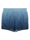 Lacoste logo-appliqué gradient swim shorts - Blue