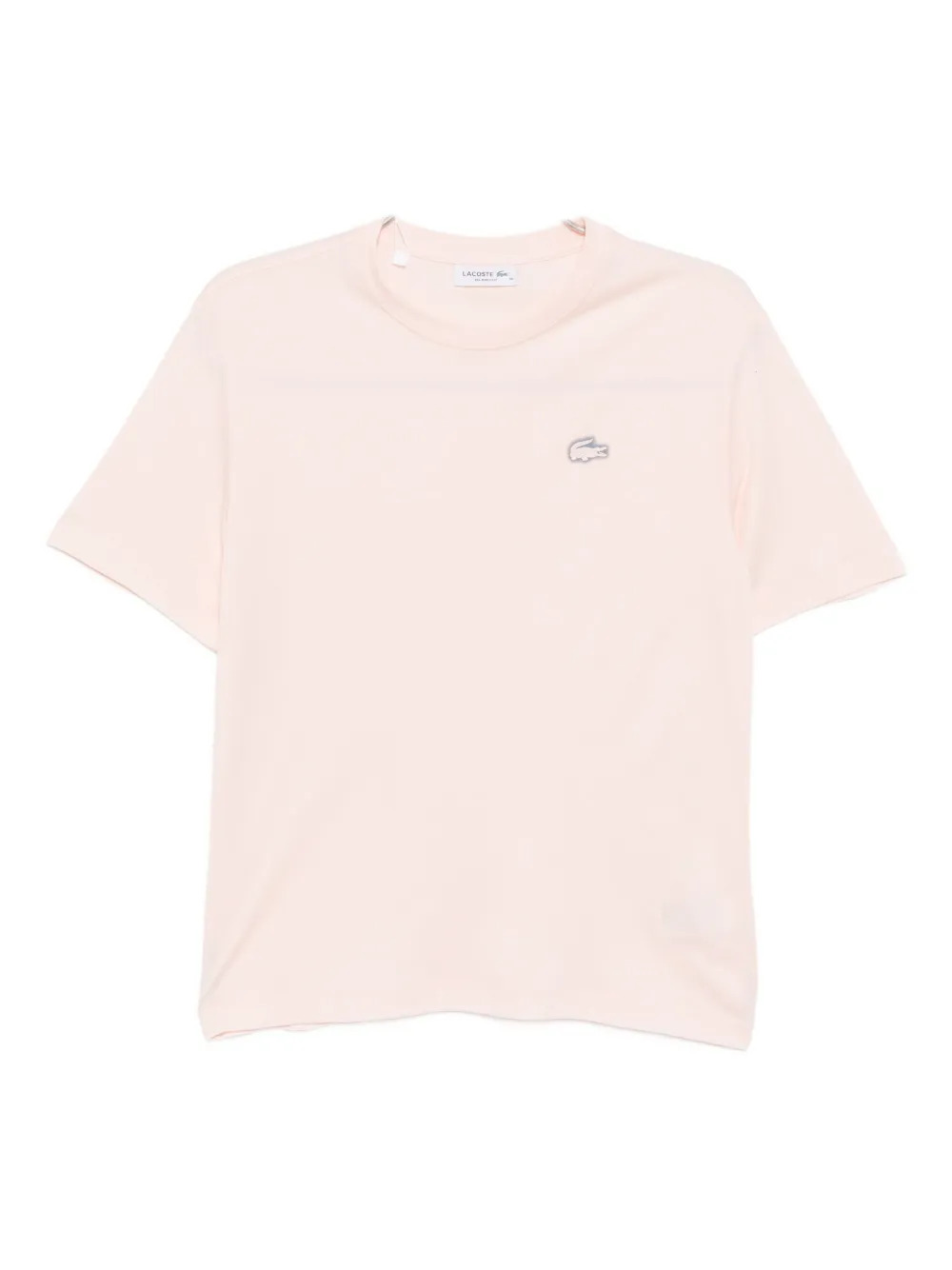Lacoste T-shirt met krokodillenprint Roze