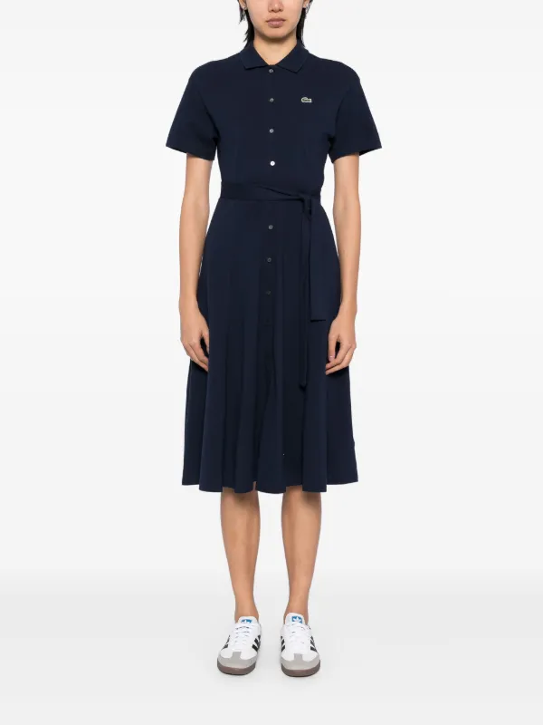 Lacoste mini-piqué Polo Dress | Blue | FARFETCH ZA