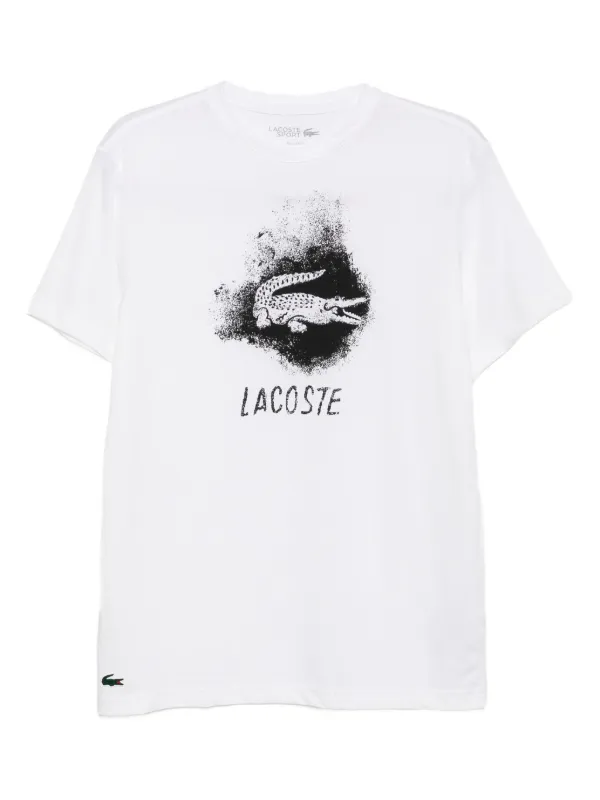 LACOSTE ウルトラドライ Tシャツ Lacoste ウルトラドライ グラフィック Tシャツ | ホワイト | FARFETCH JP
