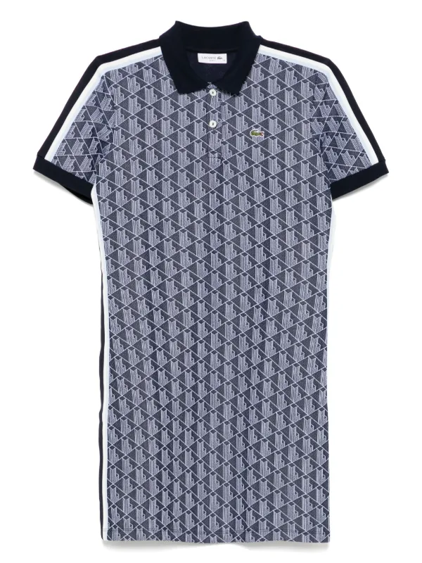 lacoste polo shirt dress Women's Stretch Cotton Mini Piqu : Black A twist on an icon LACOSTE Polo Dress