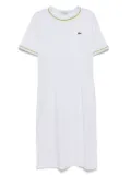 Lacoste trimmed jersey dress - White
