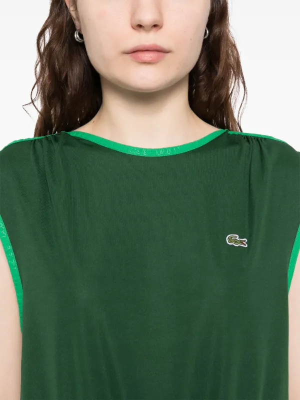 LACOSTE ノースリーブ プリーツワンピース グリーン 36 Lacoste ノースリーブ プリーツドレス | グリーン | FARFETCH JP
