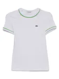 Lacoste accent jersey T-shirt - White