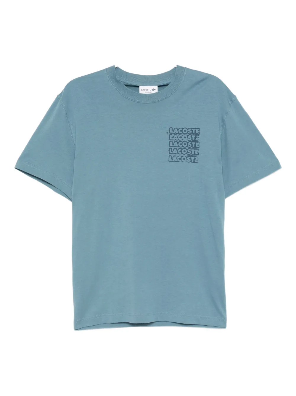 Lacoste Stencil Classic Fit Graphic T-shirt In Blue