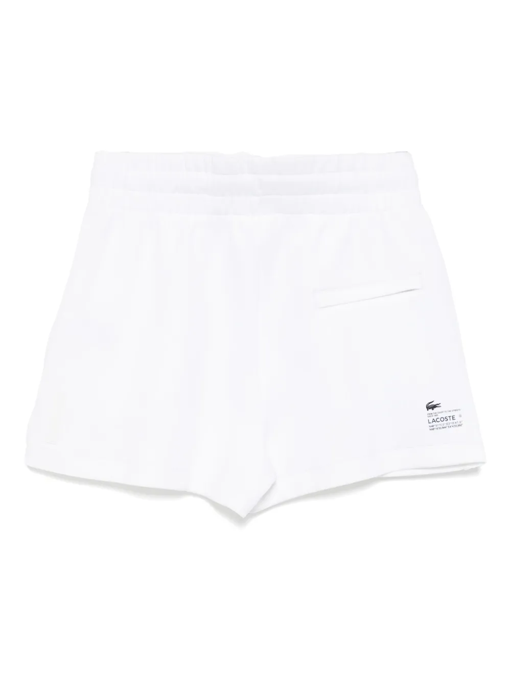 Lacoste Shorts met logopatch - Wit