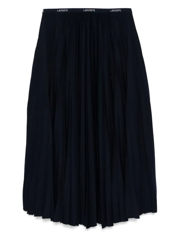 Lacoste Long Pleated Elasticated Waist Skirt | Blue | FARFETCH
