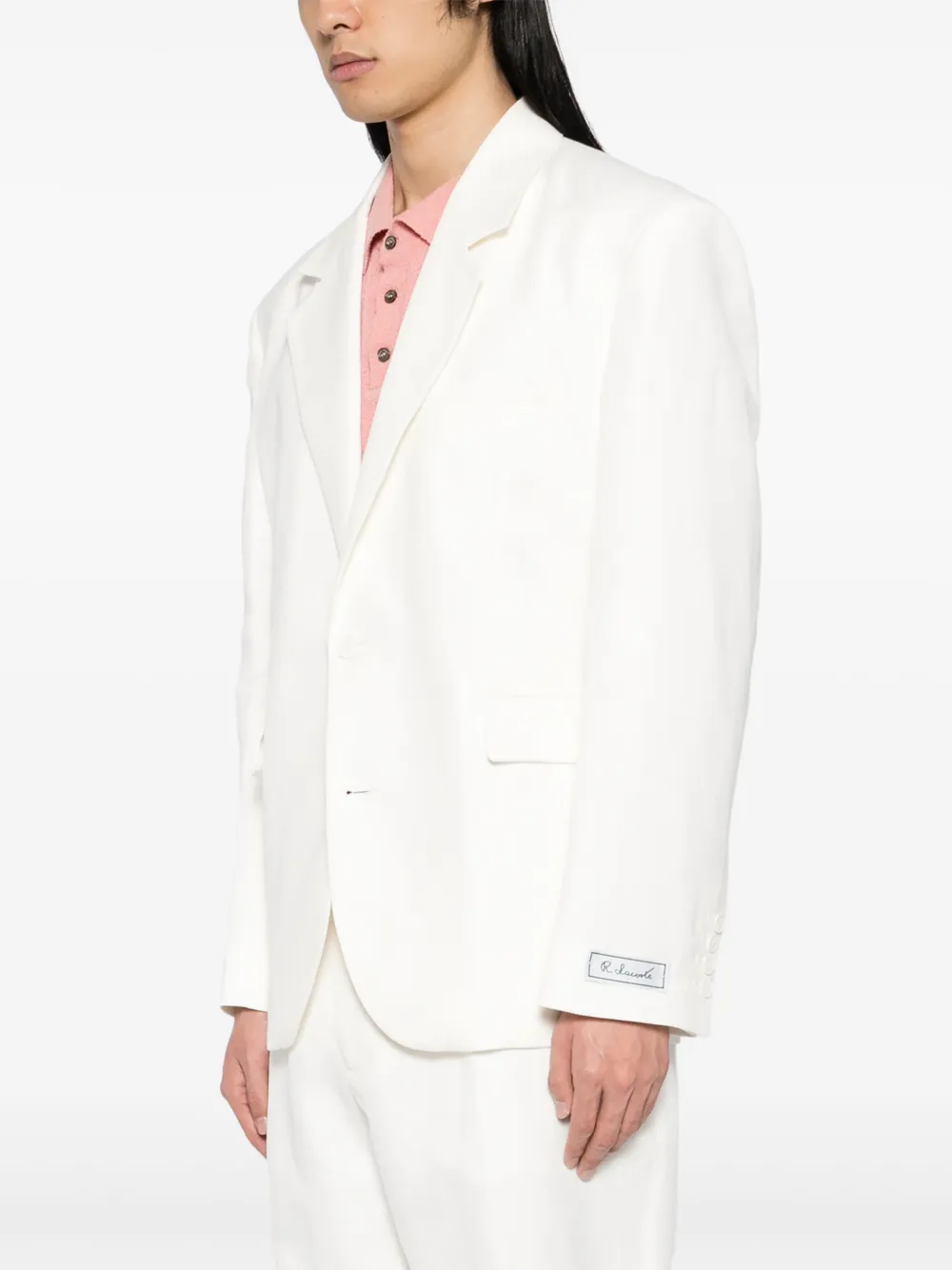 Lacoste Blazer van blend Beige